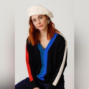 NWT SKFK Gadea Organic Cotton Colorblock Sweater Fairtrade and GOTS Certified